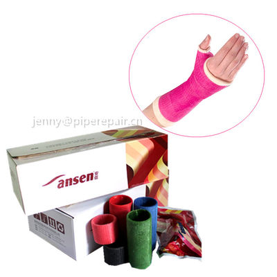 Fiberglass casting tape for plastic surgical fractures and sprains of external fixation