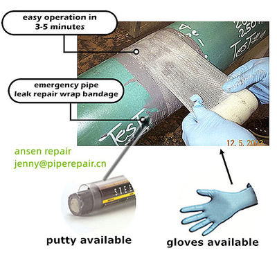 Fiberglass Heat Resistant Pipe Repair Bandage with Epoxy Putty
