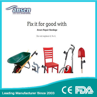 Emergency Curing Pipe Bandage Black Color Fiberglass Armoured Pipe Repair Cast Bandage