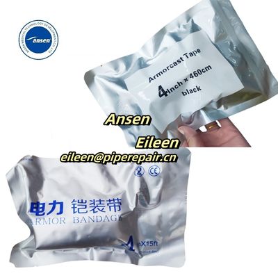 Ansen Industrial Electrical Fiberglass Armor Tape Black Curable Urethane Resin Structural Material