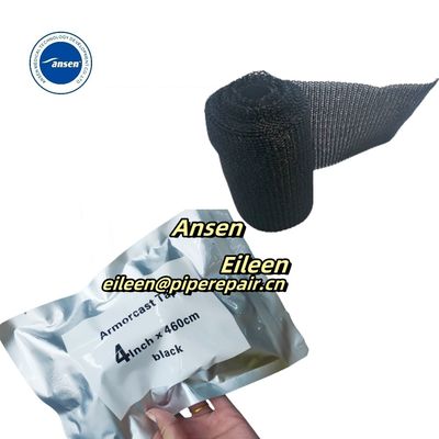 Water Activated Black Armorcast Sheath Repair And Structural Strengthening Material