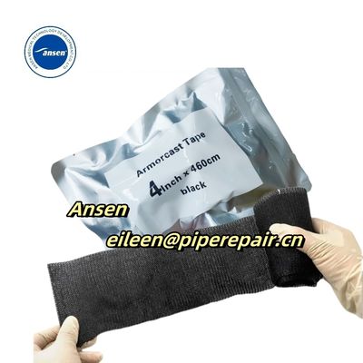 Fast-Curing Armor Wrap Tape Black Flexible Fiberglass Mesh Armour Wrap Tape Manufacturer In China
