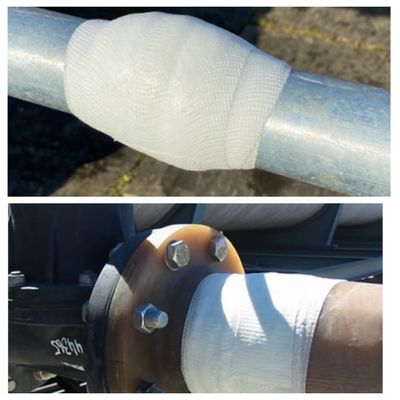 White Plumbing Leak Problems Water Activated Polyurethane Resin Metal Pipe Repair Tape