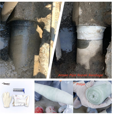 Plumber Material White And Black Mesh Pipe Repair Bandage Pipe Repair Bandage To Repair Emergency Water Leaking