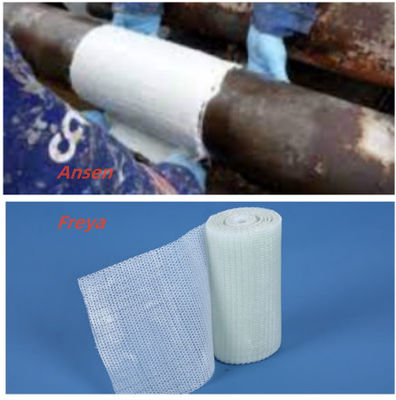 Plumber Material White And Black Mesh Pipe Repair Bandage Pipe Repair Bandage To Repair Emergency Water Leaking