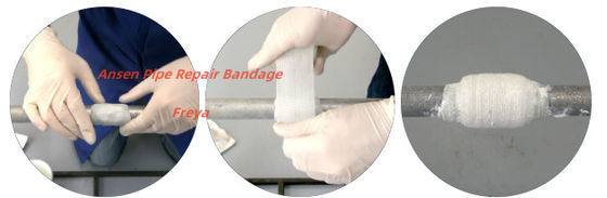 Plumber Material White And Black Mesh Pipe Repair Bandage Pipe Repair Bandage To Repair Emergency Water Leaking