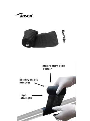 Customized Disposable Fibreglass Wrap with a water-activated resin Pipe Repair Bandage 5 Inch(12.5cm*3.6m)