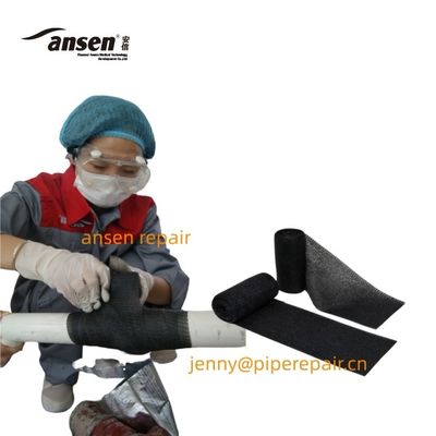 Quickly cost-effectively without shut-down water activated Fibers wrapping tape
