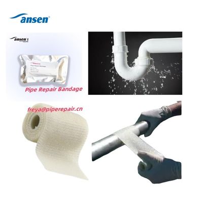 Wholesale Customization Plumbing Material White&Black Woven Fiberglass With Water-Activated Resin Pipe Repair Bandage