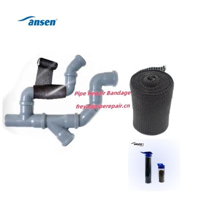 Wholesale Customization Plumbing Material White&Black Woven Fiberglass With Water-Activated Resin Pipe Repair Bandage