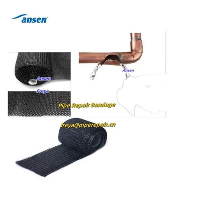 Wholesale Customization Plumbing Material White&Black Woven Fiberglass With Water-Activated Resin Pipe Repair Bandage