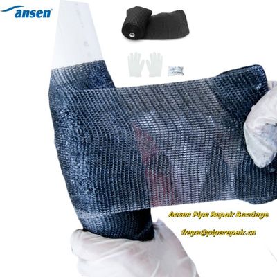 Plumber Material White And Black Mesh Pipe Repair Bandage Pipe Repair Bandage To Repair Emergency Water Leaking