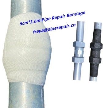 Customized Free Sample White&Black Mesh 75mm*3.6m Fibergalss Pipe Repair Bandage Applied On Cracked Pipe