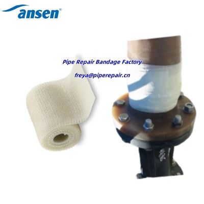 Customized Free Sample White&Black Mesh 75mm*3.6m Fibergalss Pipe Repair Bandage Applied On Cracked Pipe