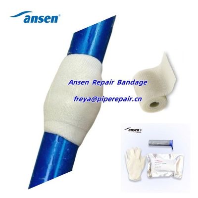 Customized Free Sample White&Black Mesh 75mm*3.6m Fibergalss Pipe Repair Bandage Applied On Cracked Pipe