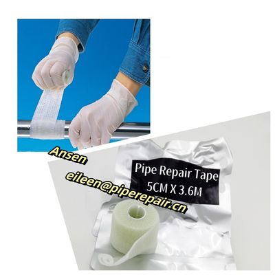 Wrap Seal Pipe Repair Tape Woven Fiberglass Repair Resin Tape Fast Curing Foil Packed Pipe Repair Bandage
