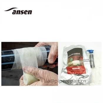 Emergency water activated tape pipe repair bandage fiberglass wrap