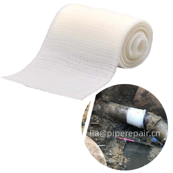 Water-activated composite wrap pipe fiber wrap seal repair bandages