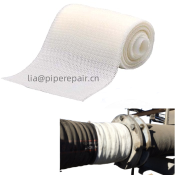 Water-activated composite wrap pipe fiber wrap seal repair bandages