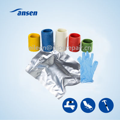 Moving Fiberglass Pipe Wrap Bandages for Quick Plumbing Pipe Repairs