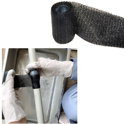 Cracked Plumbing repair bandage water activated fiberglass casting wrap