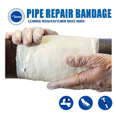 Emergency Curing Pipe Bandage Black Color Fiberglass Armoured Pipe Repair Cast Bandage