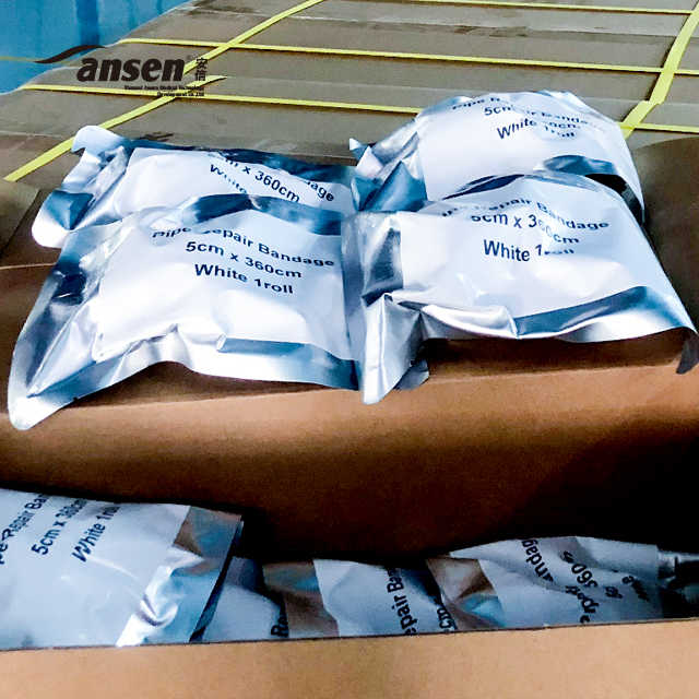 Fiberglass oil industrial pipe repair bandage with steel putty kit