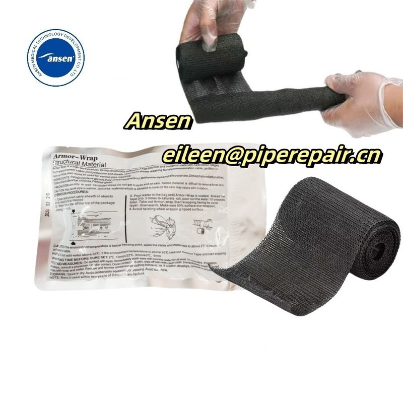 Quick Bonding Structural Strengthening Material Armor Tape Fiberglass Armour Cast Tape For Cable