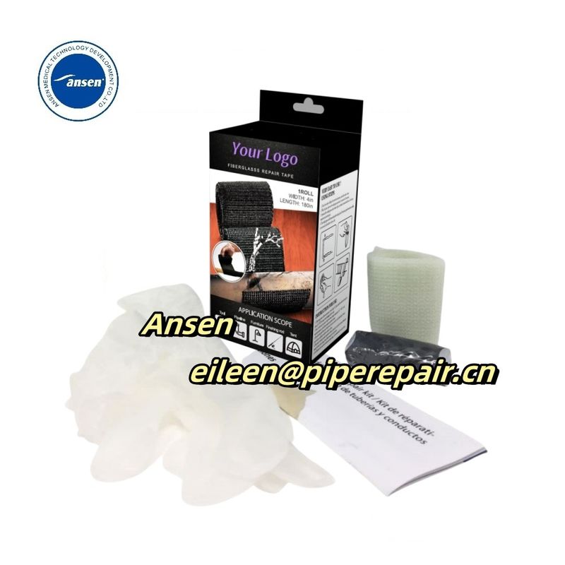 Emergency Industrial Use Fast Curing Pipe Repair Bandage Fiberglass Tape For Leaking Pipes