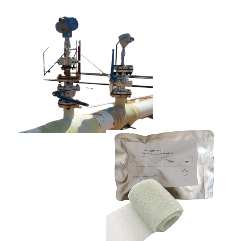 Pipes fibre glass wrap armor cast bandage self-production water leak repair bandage